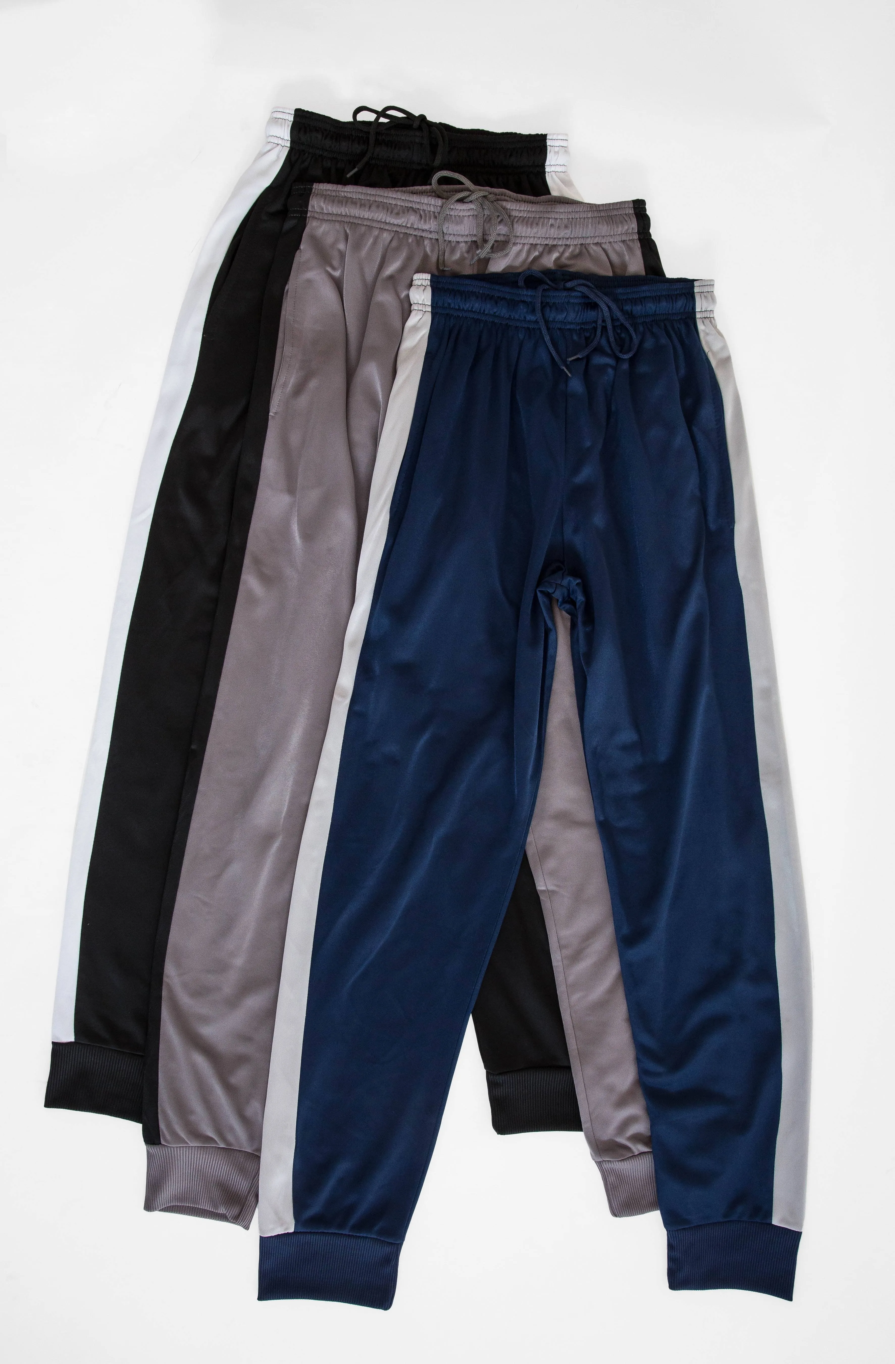 Real Essentials 3 Pack: Boy's Active Athletic Casual Jogger Sweatpants with Pockets