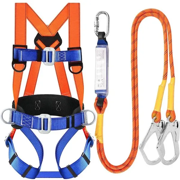 TT TRSMIMA Safety Harness Fall Protection Kit: Full Body Roofing Harnesses with ...