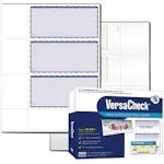 VersaCheck Secure Checks - 750 Blank Business or Personal Wallet Checks - Blu...