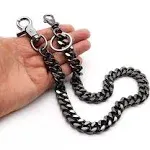 newtro Heavy Duty Wallet Chain Men Women Boy Girl, Biker Motorcycle Pants Jean Punk Goth Key Chain Black Gold Silver TH