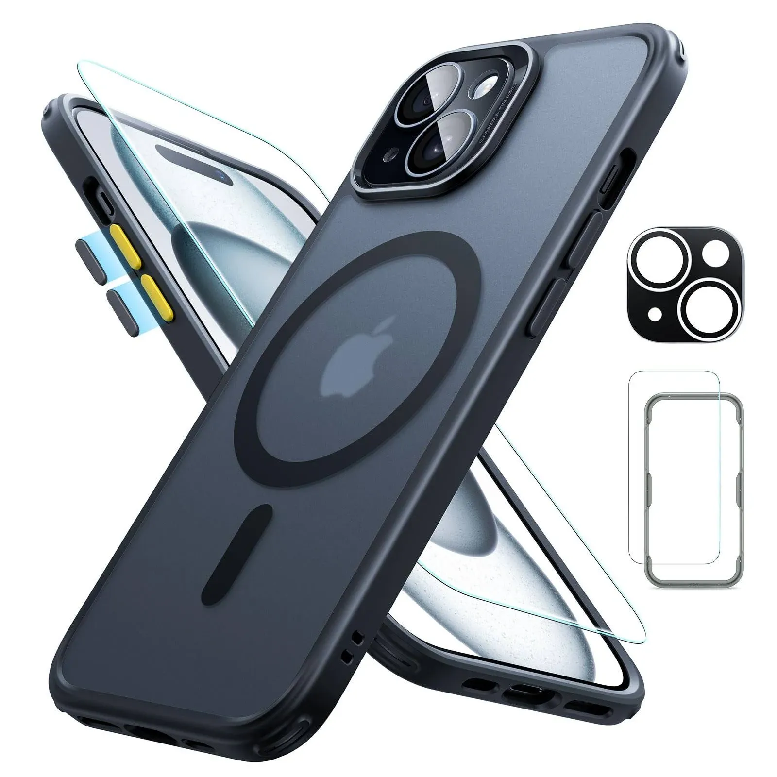 iPhone 15 Classic Pro Case (HaloLock) Set Frosted Black