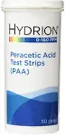 MicroEssential PAA160 Peracetic Acid Test Strips 0-160 ppm