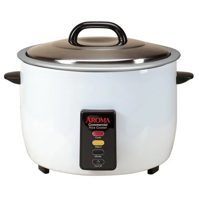 Aroma 60 Cups Residential Rice Cooker Stainless Steel in White | ARC-1033E