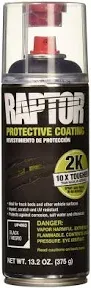 U-POL Raptor 2K Black Bed Liner, Aerosol 4883 (2 Pack)With Clear Coat. 