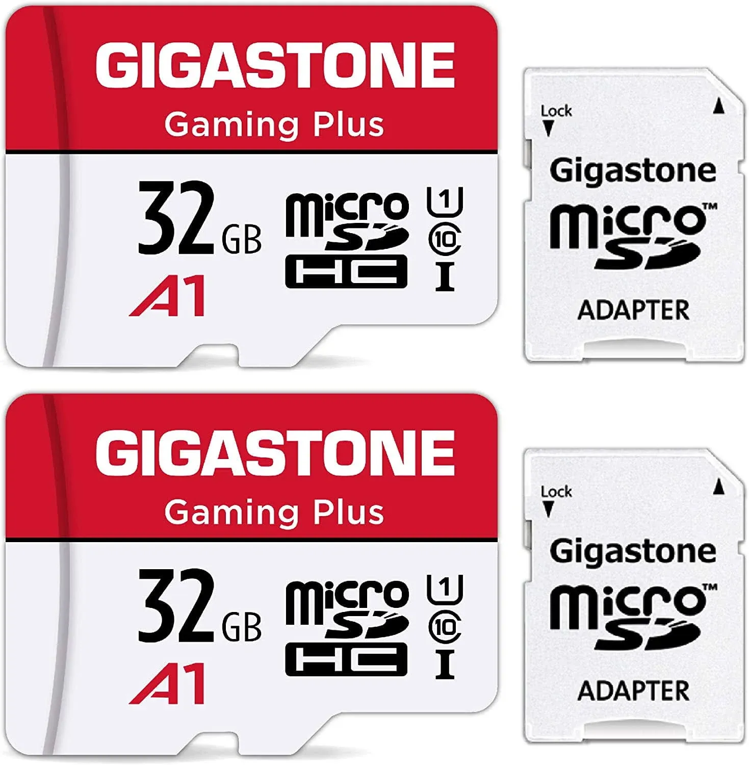 Gigastone Micro SD Card 32GB 5-Pack Camera Plus MicroSDHC Memory Card for Video Camera