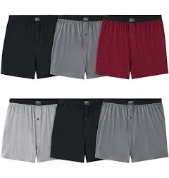 Fruit of The Loom Men's Assorted Knit Boxers, 6 Pack, Size: Large