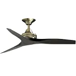 Fanimation Spitfire 48" 3 Blade Indoor / Outdoor Ceiling Fan with - Brushed Satin Brass / Black