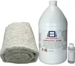 Polymer World- 1 Gal Polyester Resin with Rolled .75x50x5 Yard Chopped