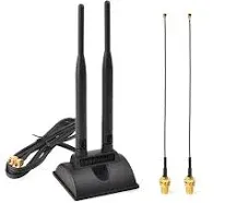 2.4ghz 5ghz Dual Band Wifi Antenna Rpsma Male Antenna + Ipex U.fl To Rpsma Femal