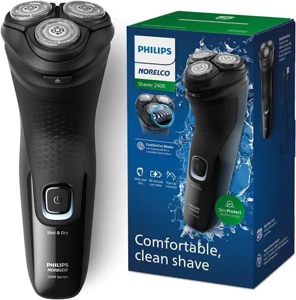 Philips X300190 Norelco Electric Shaver 2400 Rechargeable (No Charger)