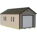 Sierra 12 ft. x 24 ft. Wood Garage Kit with Sturdy Built Floor