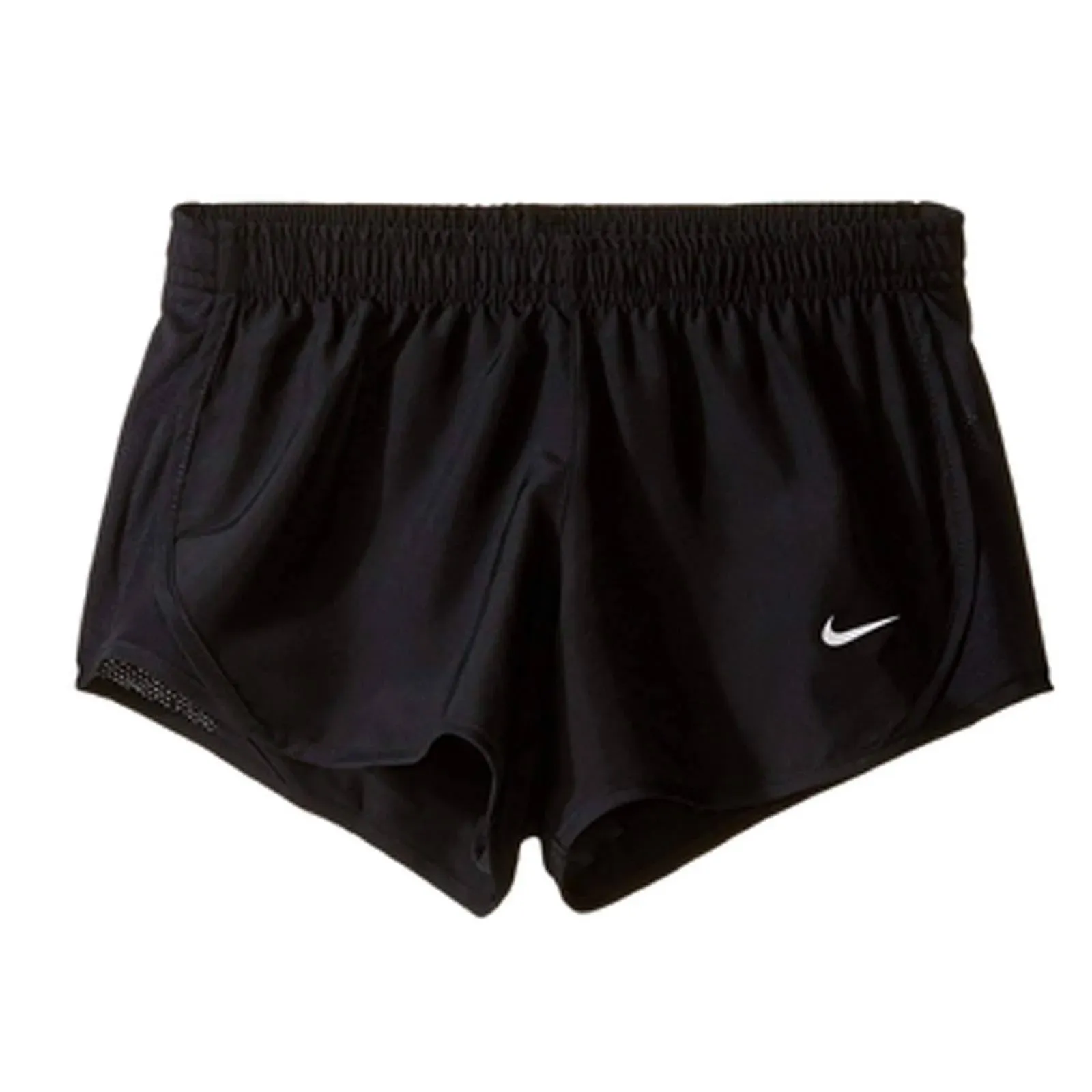 Nike Girls Dry Tempo Running Shorts Youth (Small, Black/Black)