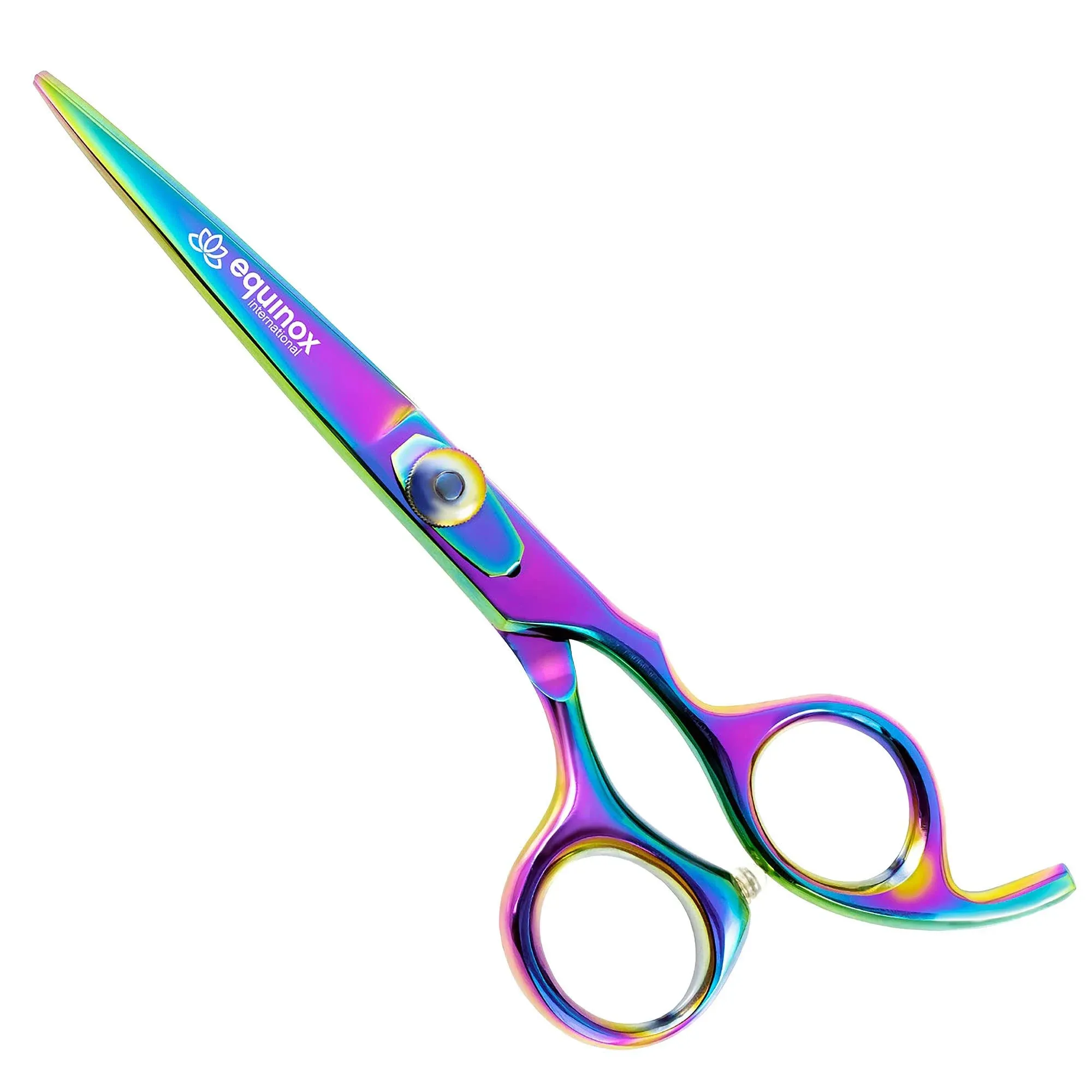 Equinox Professional Hair Scissors - Hair Cutting Scissors Professional - 6.5” Overall Length - Razor Edge Barber Scissors for Men and Women - Premium Shears For Salon (Rainbow)