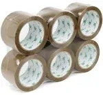 3 inch Brown Packing Tape, 6 Refills Rolls Wide Packaging Tape for Moving, Sh...