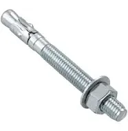 5/16x2" 30Pcs Inch Standard Fasteners for Heavy-Duty Zinc Wedge Anchors for Cement and Concrete