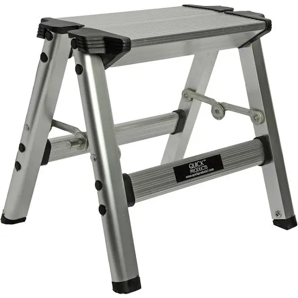 Quick Products QP-FOSS Slim Profile Easy Folding One Step Stool - 200 lbs