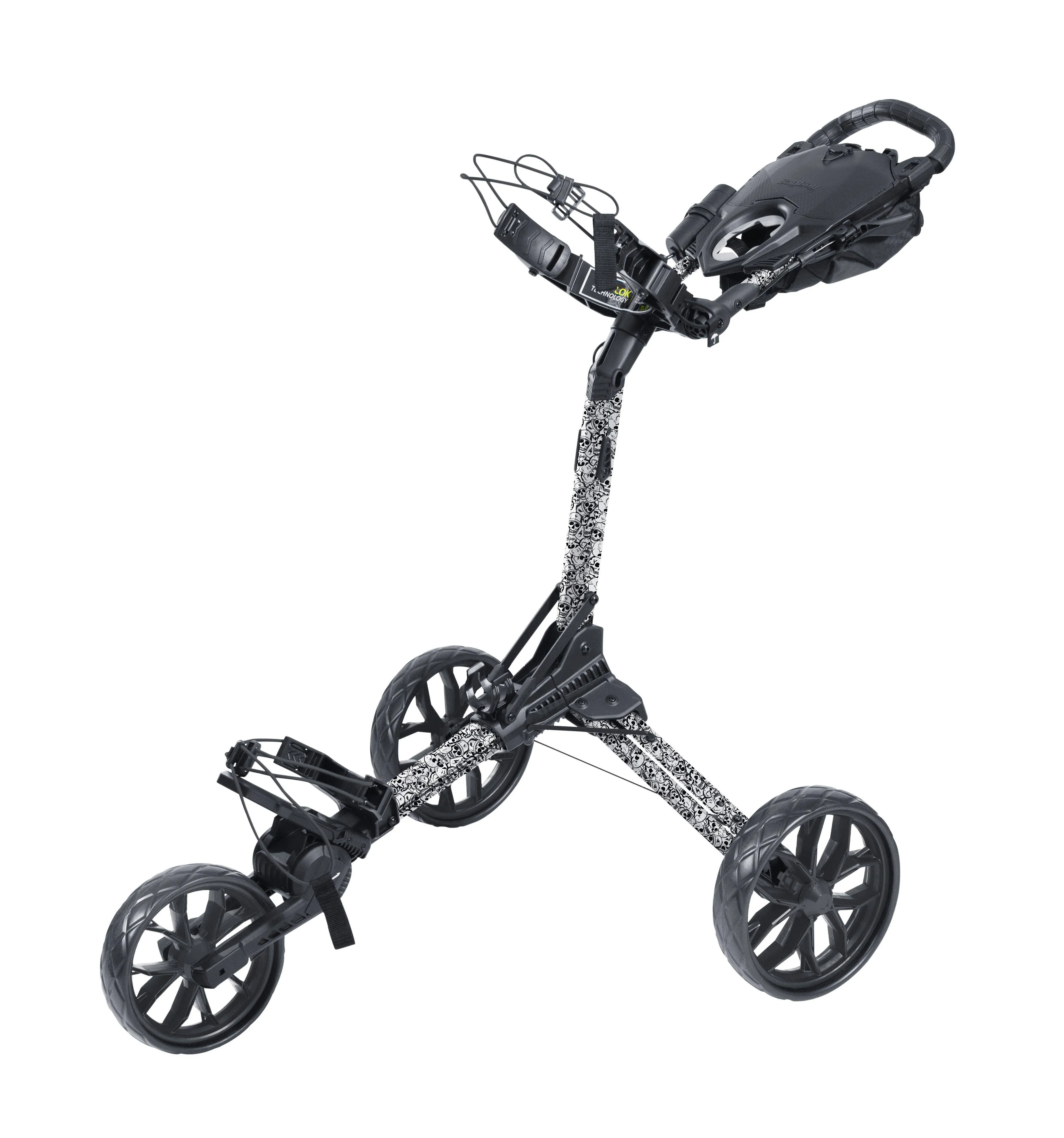 BagBoy Nitron LTD Auto-Open Push Cart Stacked Skulls