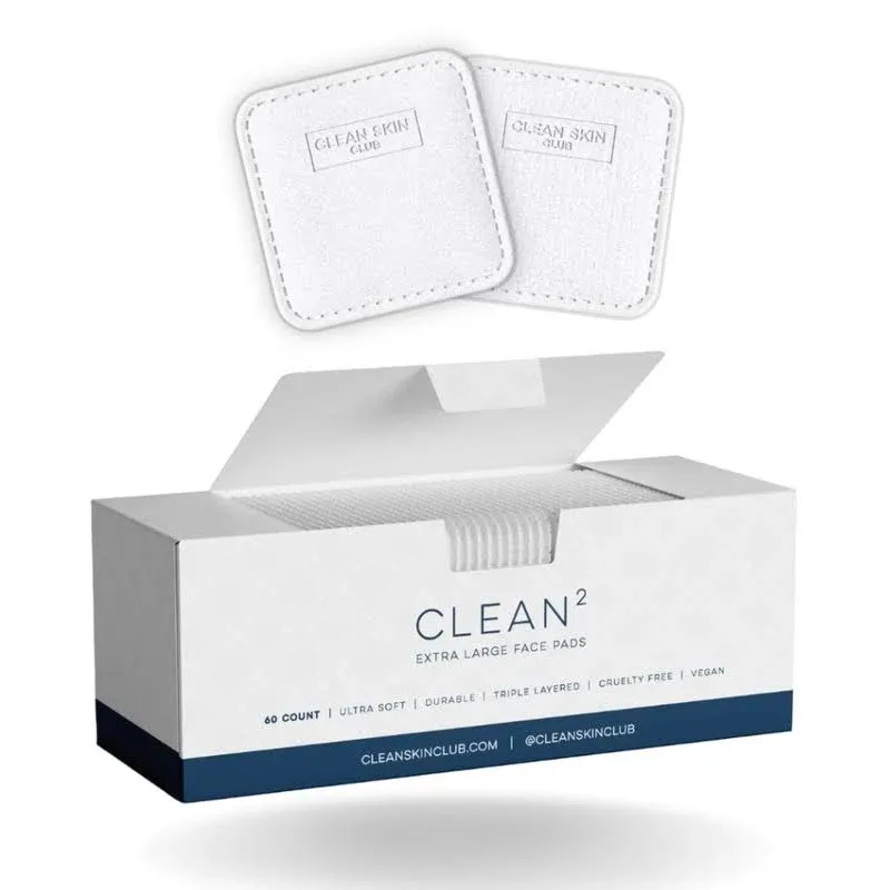 Clean Skin Club Clean² Face Pads 60 Count