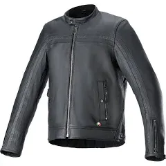 Alpinestar Dyno Mens Black Black Leather Jackets