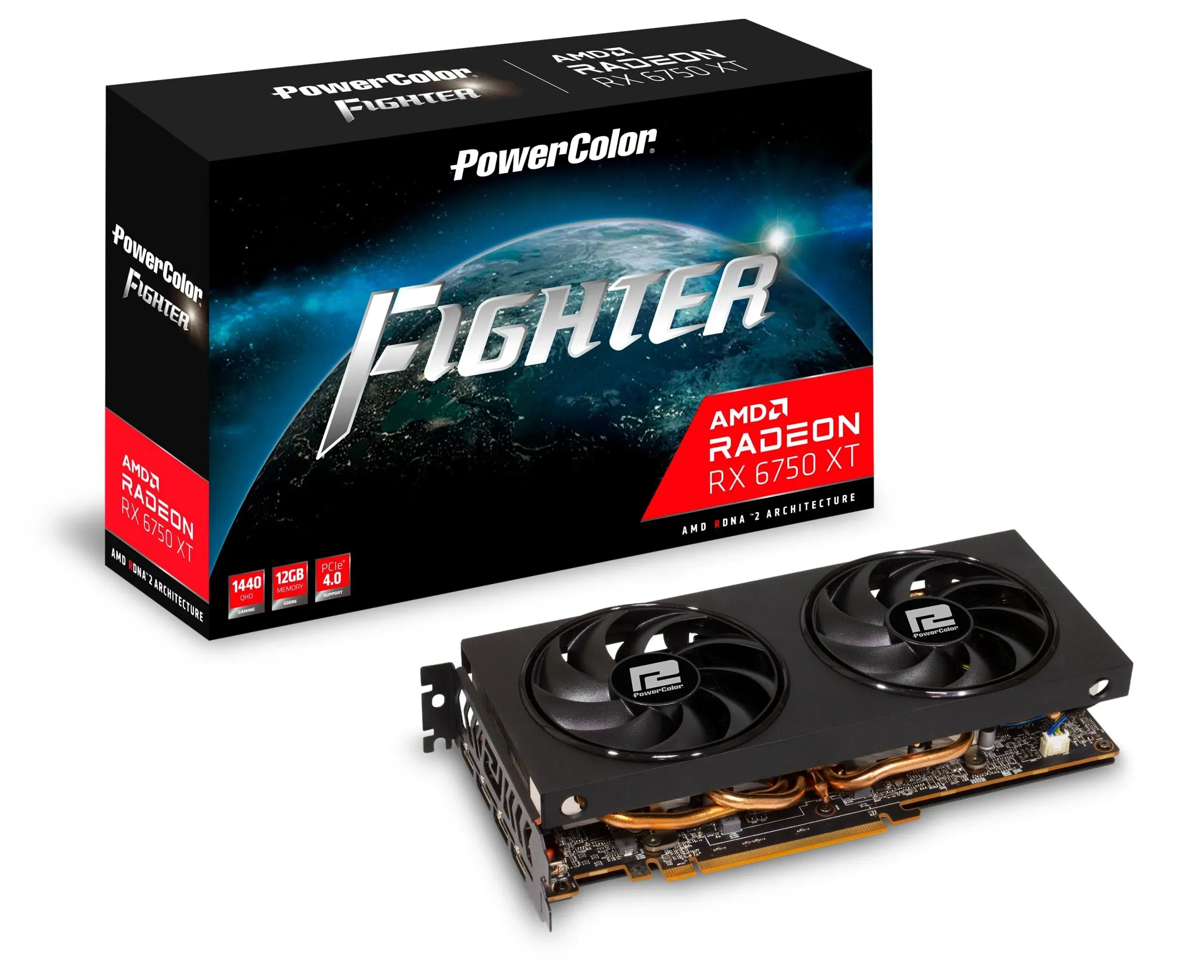 PowerColor AMD Radeon RX 6750 XT Fighter Dual Fan 12GB GDDR6 PCIe 4.0 Graphics Card