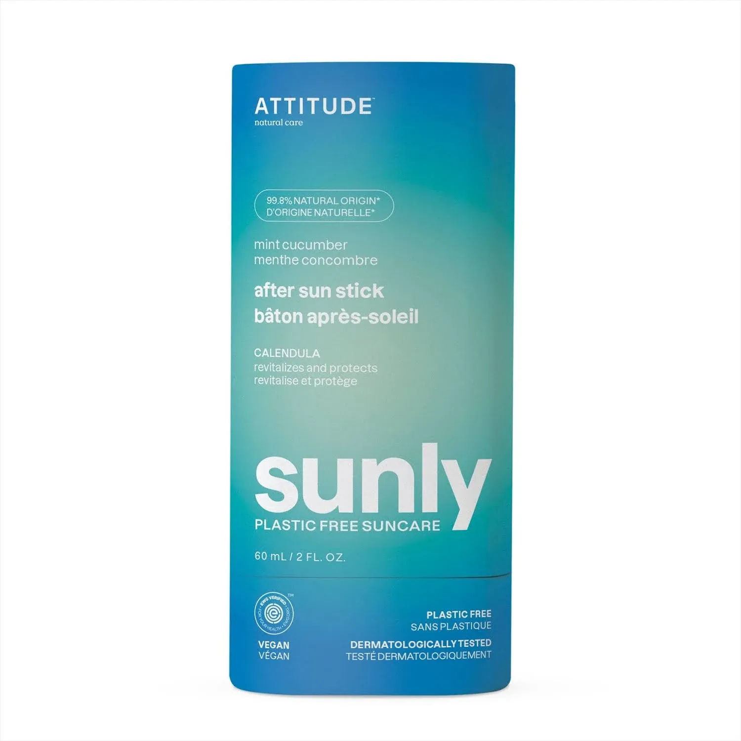 Attitude After Sun Stick Sunly - Mint & Cucumber / 2 fl. oz.