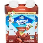 Almond Breeze Dairy Free Almondmilk, Chocolate Single Serve, 4 Count (Pack Of 6)