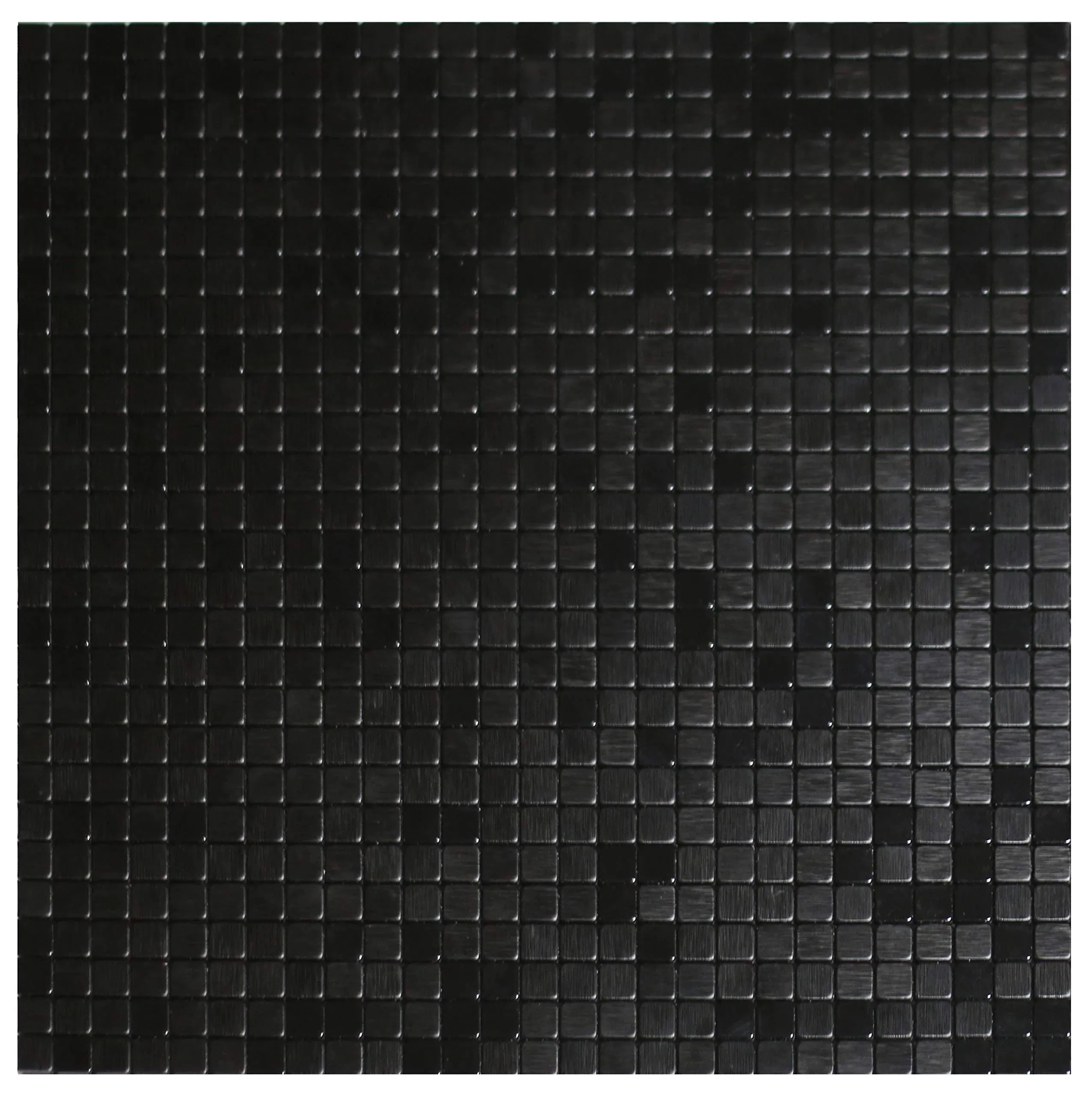  5-Sheet Peel and Stick Backsplash Tiles Surface Aluminum Mosaic Sticker Black