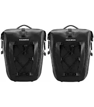 Rockbros Bike Panniers Waterproof Bike Rear Rack Bag Max 30L Large Capacity Bike Rear Panniers for Cycling Traveling Commuting