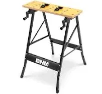 DNA MOTORING Adjustable Workbench - Portable Foldable Multi-Purpose, with Measuring Ruler and Protractor - Ideal for Garage, Home, DIY, and Carpentry,TOOLS-00454