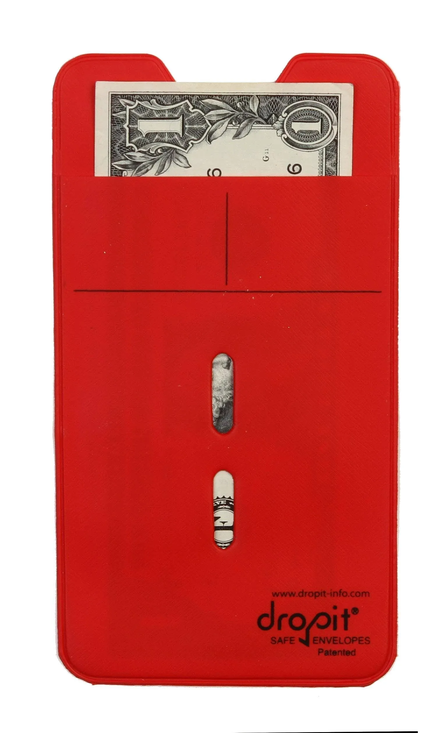 UBICON 50 Red Reuseable Dropit Safe Envelope for Depositing of Currency and Money, Size 50, Red