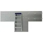 Flow Wall Modular Garage Wall Panel Storage Set with Accessories in Silver (15-Piece) FWS-4812-12SB2