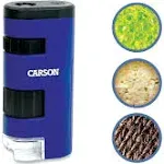 Carson MM-450 PocketMicro 20X-60X Pocket Microscope (Blue)