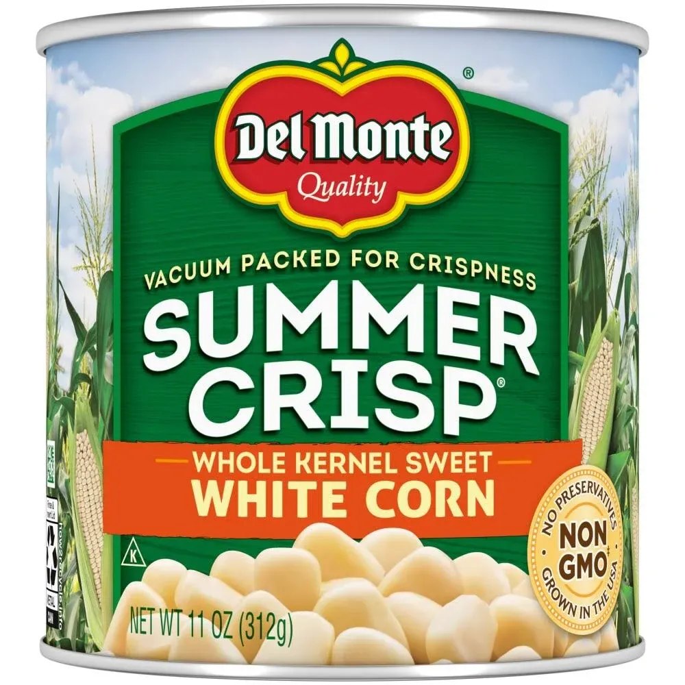 Del Monte Summer Crisp White Corn, Sweet, Whole Kernel - 11 oz