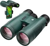 15x52 HD Binoculars for Adults High Powered with Upgraded Phone Adapter - Large View Binoculars with Clear Low Light Vision - Lightweight Waterproof Binoculars for Hunting Bird Watching Travel Cruise