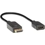 Tripp Lite P136-001 DisplayPort to HDMI Video Adapter Converter M-F - Black - 1 ft.