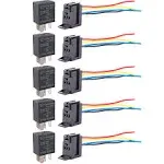 E Support Car Relay 12V 30A SPDT 5Pin Socket Pack of 5