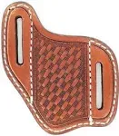 M&F WESTERN Pocket Knife Sheath Basket Diagonal Belt Loop for Secure Fastening Sleeve Tan