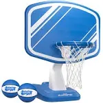 GoSports Splash Hoop Pro Poolside Basketball Game | Includes Hoop, 2 Balls and Pump, Blue