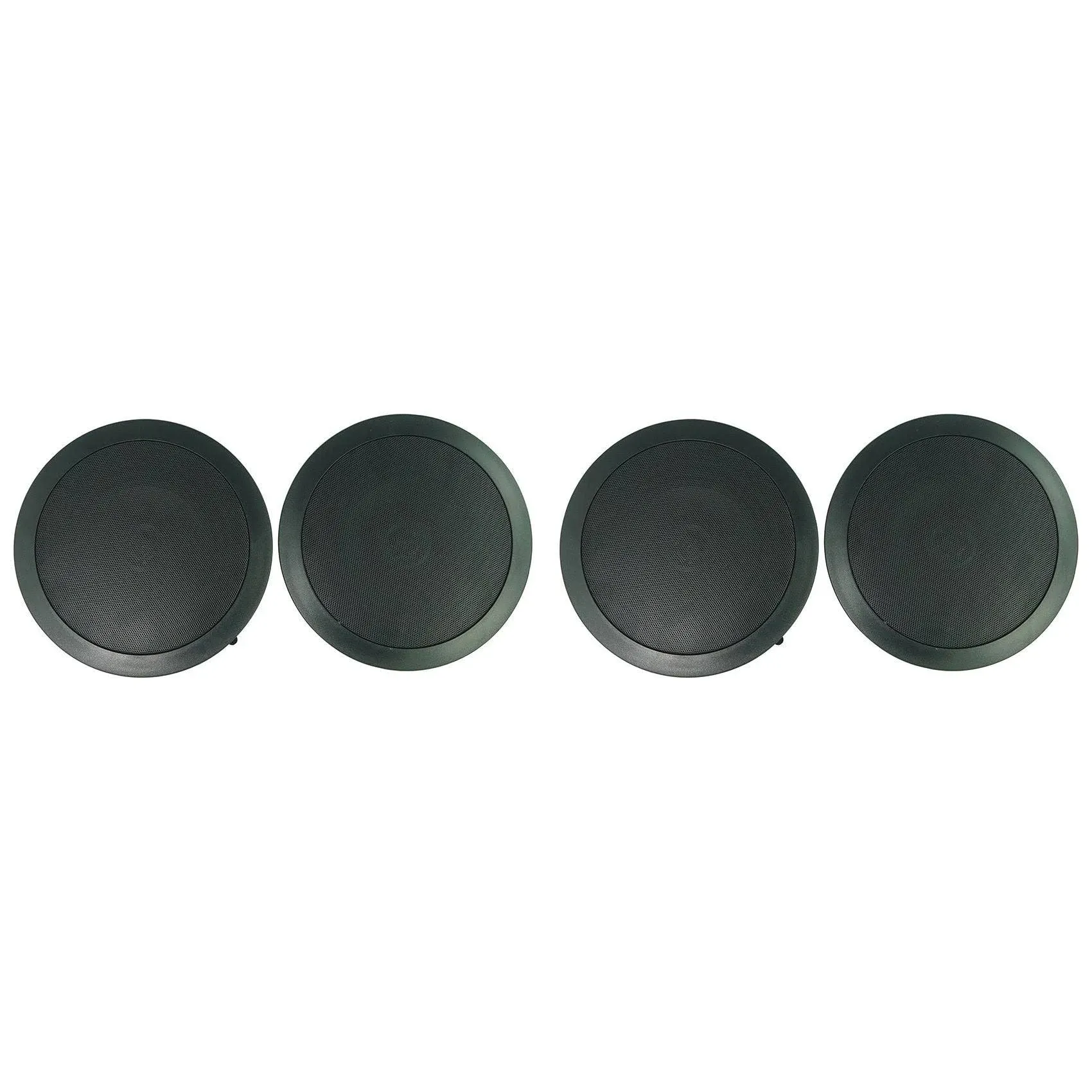 (4) Rockville CC65T Black 6.5" Commercial 70v Ceiling Speakers For Res