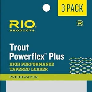 RIO Products Leaders Powerflex Plus 7.5' 1X Leader 2 Pack, Clear