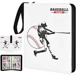 4-Pocket Baseball Card Binder Fits 440 Cards, Sport Trading Card Album Book with