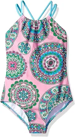 Kanu Surf Girls Beach Sport Halter One Piece Swimsuit