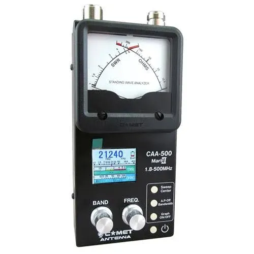 Comet CAA-500 Mark II Antenna Analyzer 1.8~500MHz Freq. / SWR / R / Z / L New