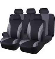 CAR PASS Line Rider Sporty Cloth 11PCS Universal Fit Car Seat Cover -100% Bre...