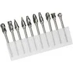 10 Piece Carbide Rotary Burr Set For Grinding Soft Metals Including Aluminum