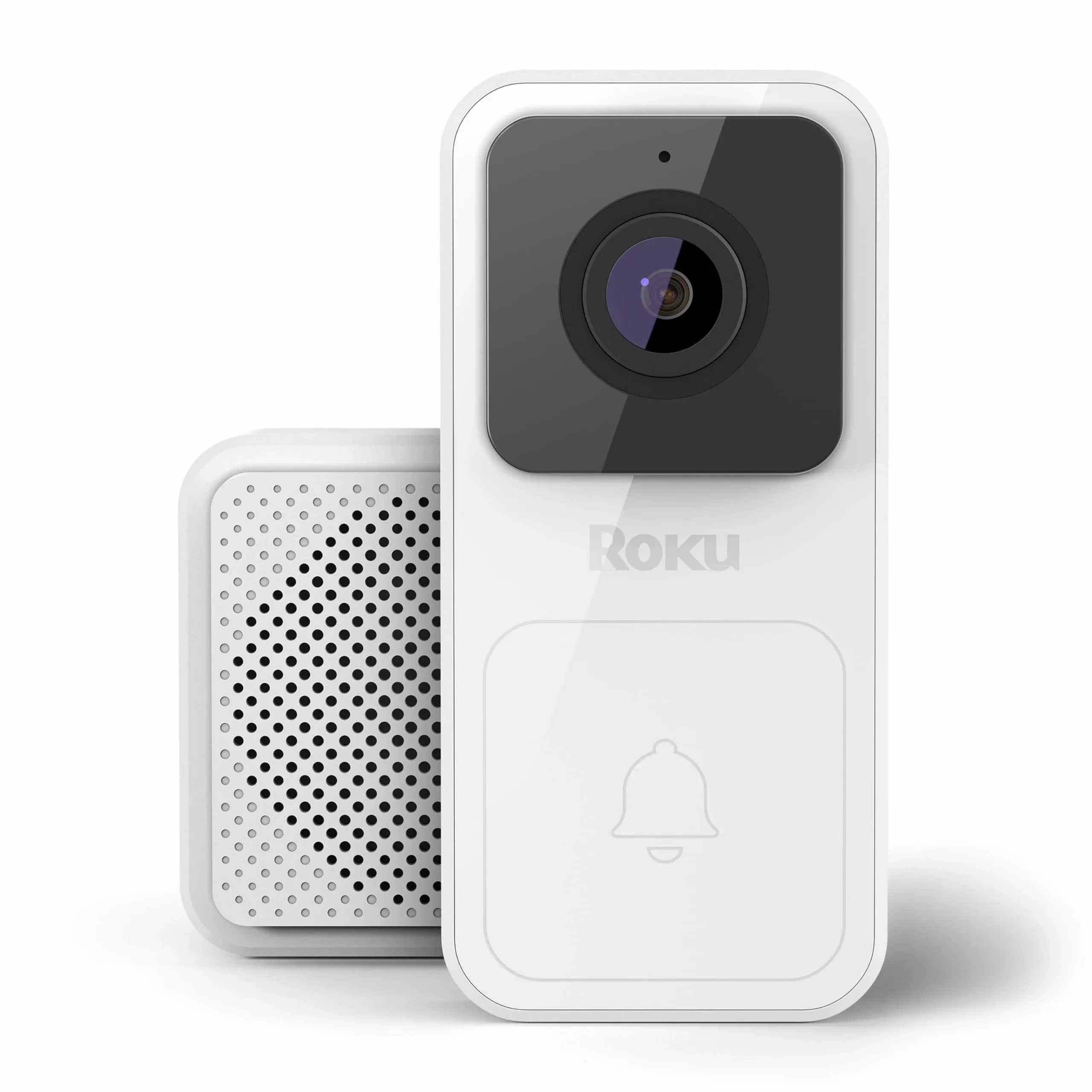 Roku Smart Home Wired Video Doorbell & Chime - 1080p HD Night Vision Ultrawide View Doorbell Camera with Motion & Sound Detection, 2-Way Audio & Works with Alexa & Google, 90-Day Subscription Included