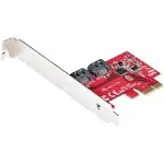 StarTech.com SATA PCIe Card - 2 Port PCIe SATA Expansion Card - 6Gbps - Full/Low Profile - PCI Express to SATA Adapter/Controller - ASM1062R SATA RAID - PCIe to SATA Converter (2P6GR-PCIE-SATA-CARD)