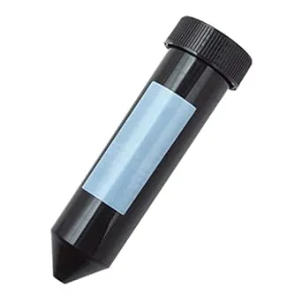 Celltreat 229433 Polypropylene Centrifuge Tube, Sterile, 50mL Volume, Re-Sealable Bag, Black (Case of 100)