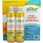 Alba Botanica Hawaiian Sunscreen Spray SPF 50 8 oz, 2-Pack