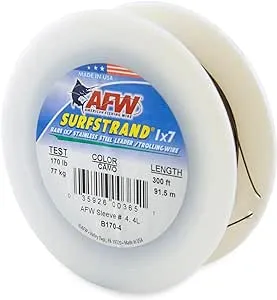 AFW Surfstrand Bare 1x7 Stainless Steel Leader Wire